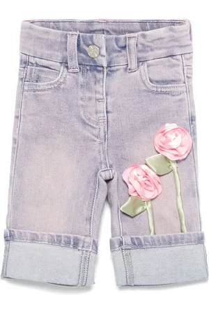 MONNALISA Jeans mit Rosenapplikation