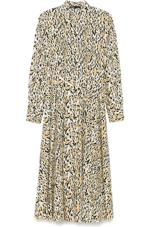 Maje Midikleid mit Leoparden-Print