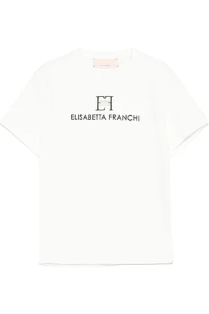 Elisabetta Franchi T-Shirt mit Logo-Stickerei