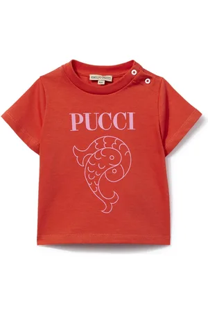 PUCCI Junior T-Shirt mit Pesci-Print