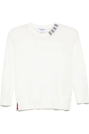 Thom Browne Intarsien-Pullover mit 4-Streifen-Logo