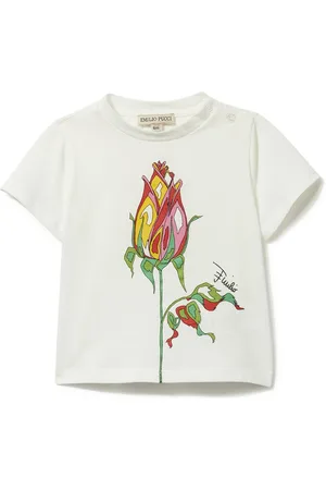 PUCCI Junior T-Shirt mit Blumen-Print