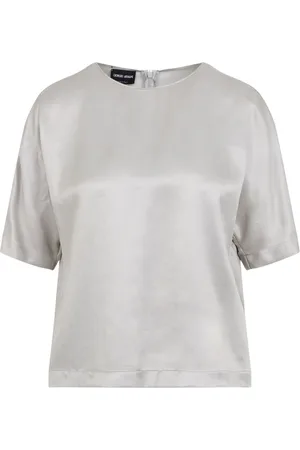Giorgio Armani Klassische Satinbluse