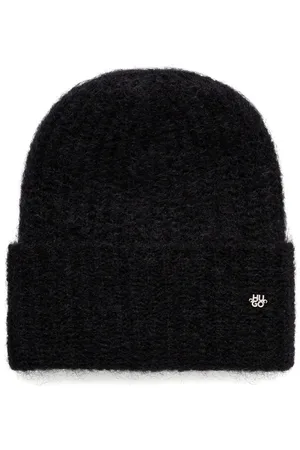 HUGO BOSS Gerippte Beanie mit Logo