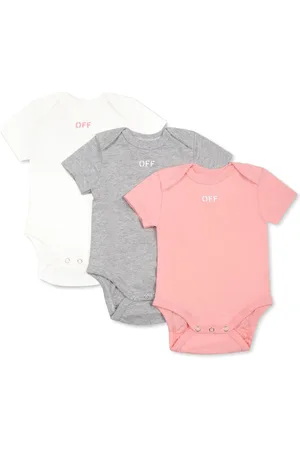 OFF-WHITE Strampler-Set mit Logo-Print