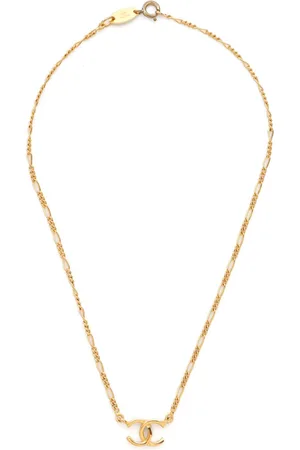 CHANEL 1980s Halskette mit CC-Anhänger