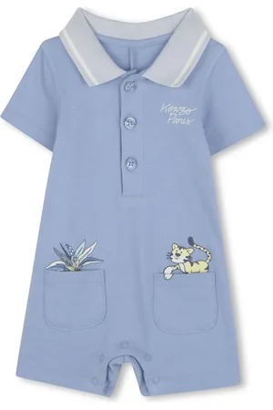 Kenzo Kurzer Strampler mit Tiger-Print