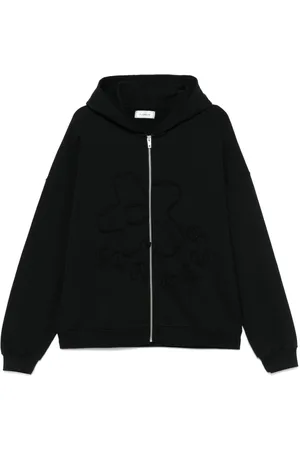 FLÂNEUR Hoodie mit Blüten-Patches