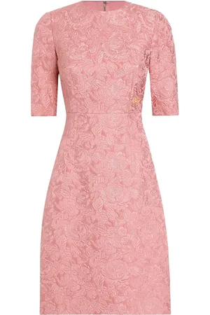 Dolce & Gabbana Jacquard-Midikleid mit Blumenmuster