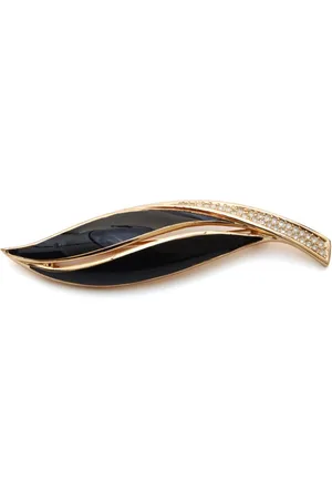 Dior 2000s Brosche mit Blattmotiv