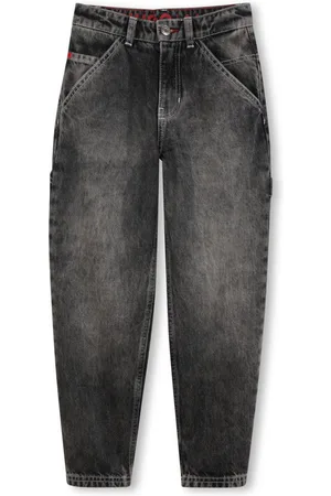 HUGO BOSS Tapered-Hose mit Logo-Patch