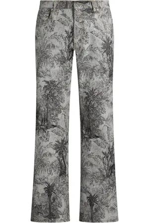 Etro Jacquard-Jeans mit weitem Bein