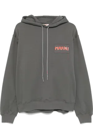 Marni Hoodie mit Logo-Patch