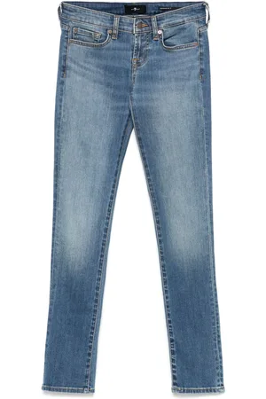 7 for all Mankind Tief sitzende Skinny-Jeans