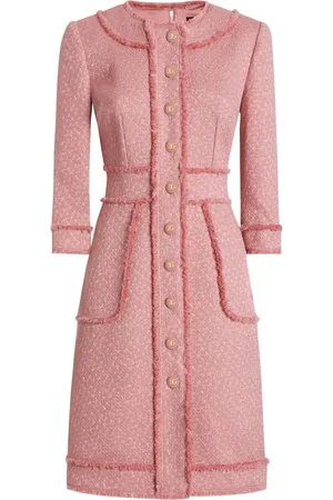Dolce & Gabbana Midikleid mit ausgefransten Kanten