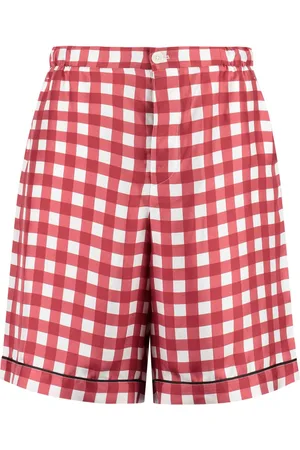 Prada Karierte Shorts aus Seide
