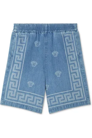 VERSACE Medusa Bandana Jeans-Shorts