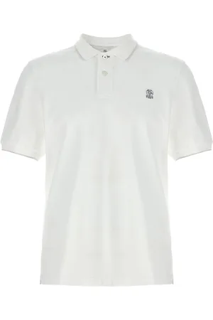 Brunello Cucinelli Poloshirt mit Logo-Stickerei
