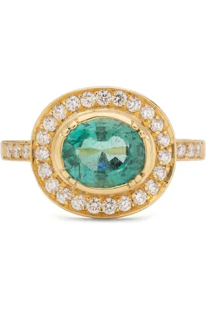 Brooke Gregson 18kt yellow Galaxy emerald and diamond ring