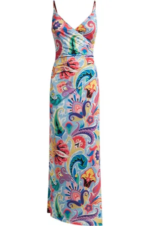Etro Langes Kleid mit Blumen-Print