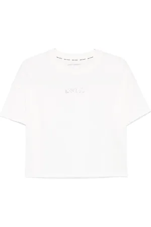 DKNY T-Shirt mit Strass-Logo