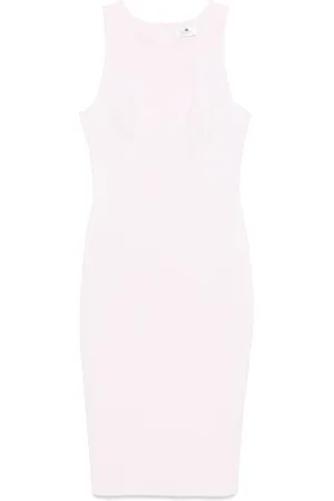 Elisabetta Franchi Midikleid mit Kontrastpaspeln