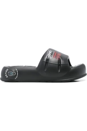 Kenzo Pantoletten mit Logo-Print