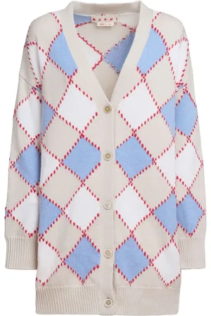 Marni Cardigan mit Rautenmuster