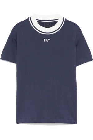 FAY T-Shirt mit Logo-Stickerei