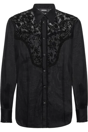 Dsquared2 Hemd mit Spitzeneinsatz