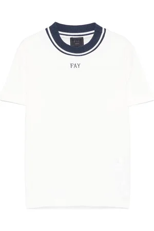 FAY T-Shirt mit Logo-Stickerei