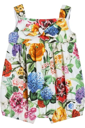 Dolce & Gabbana Kurzer Strampler mit Blumen-Print