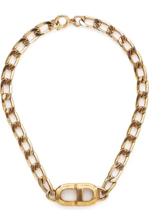 Dior 1990s Kettenarmband mit CD-Motiv