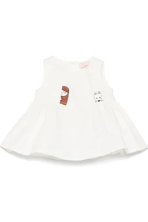 Elisabetta Franchi Kleid mit Logo-Stickerei
