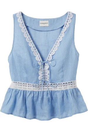 Claudie Pierlot Top mit Spitzenborte