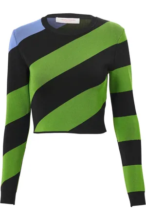 Carolina Herrera Gestreifter Cropped-Pullover