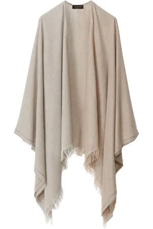 Fabiana Filippi Cape mit ausgefranstem Saum