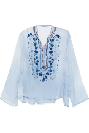 ERMANNO SCERVINO Chiffonbluse mit Stickerei