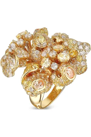 Anabela Chan Bloomingdale Ring aus 18kt Gelbgold-Vermeil mit Diamanten