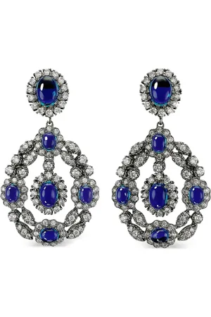 Anabela Chan 18kt Treasue Gelbgoldohrringe mit Diamant und Saphir