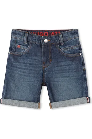 HUGO BOSS Jeans-Shorts mit Logo-Patch