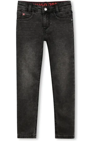 HUGO BOSS Tapered-Jeans mit Logo-Patch