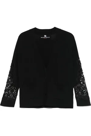 ERMANNO SCERVINO Cardigan mit Spitzeneinsätzen