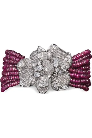 Anabela Chan 18kt Bloomingdale Weißgoldarmband mit Rubin und Diamanten