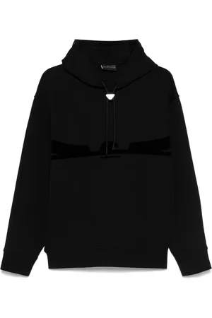 Emporio Armani Jersey-Hoodie mit beflocktem Adler