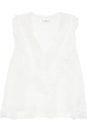 ERMANNO SCERVINO Bluse mit Spitzeneinsätzen