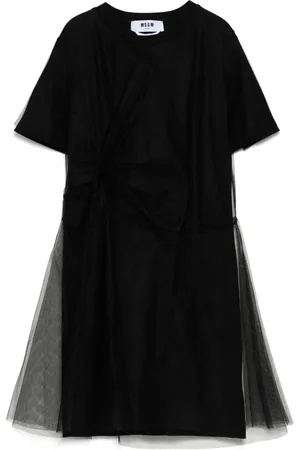 Msgm Kleid mit Mesh-Detail