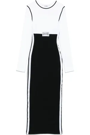 Jean Paul Gaultier Maxikleid in Colour-Block-Optik