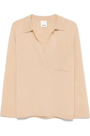Allude Pullover mit Schlitz am Ausschnitt
