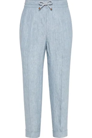 Brunello Cucinelli Leinenhose mit Bundfalten